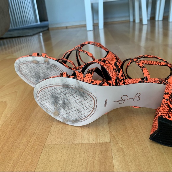 Jessica Simpson Snake Skin Strappy Heels - Picture 3 of 5